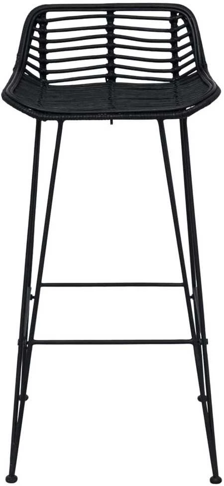 Baro taburetė 2 pcs Juodas 44 x 46 x 91 cm Ratana ir Plienas