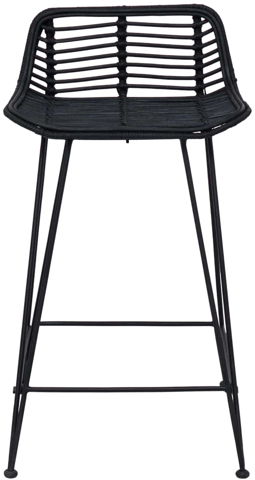 Baro taburetė 2 vnt. Juoda 44 x 45 x 76 cm Ratana ir Plienas
