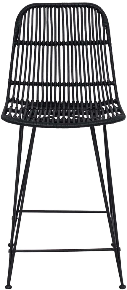 Baro taburetė 2 vnt. Juoda 44 x 54 x 96 cm Ratana ir Plienas