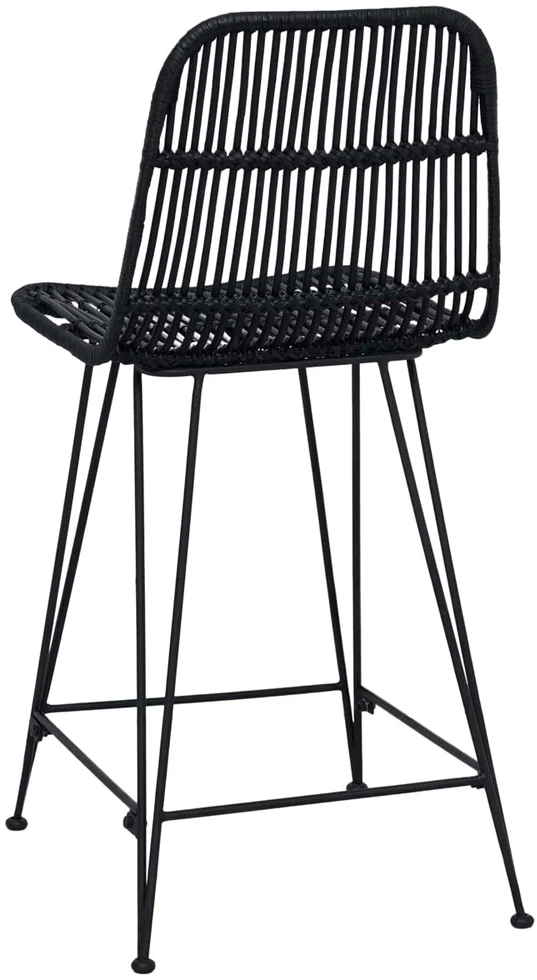 Baro taburetė 2 vnt. Juoda 44 x 54 x 96 cm Ratana ir Plienas