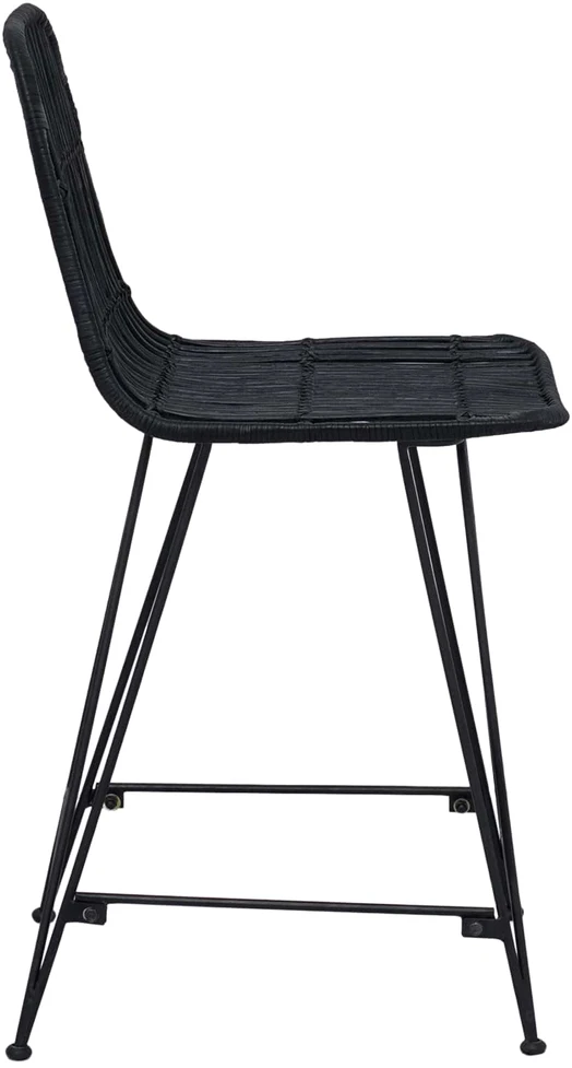Baro taburetė 2 vnt. Juoda 44 x 54 x 96 cm Ratana ir Plienas