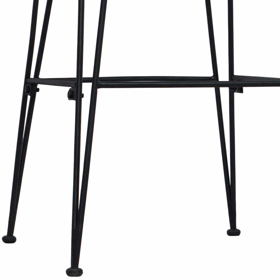 Baro taburetė 2 vnt. Juoda 44 x 55 x 109 cm Ratana ir Plienas
