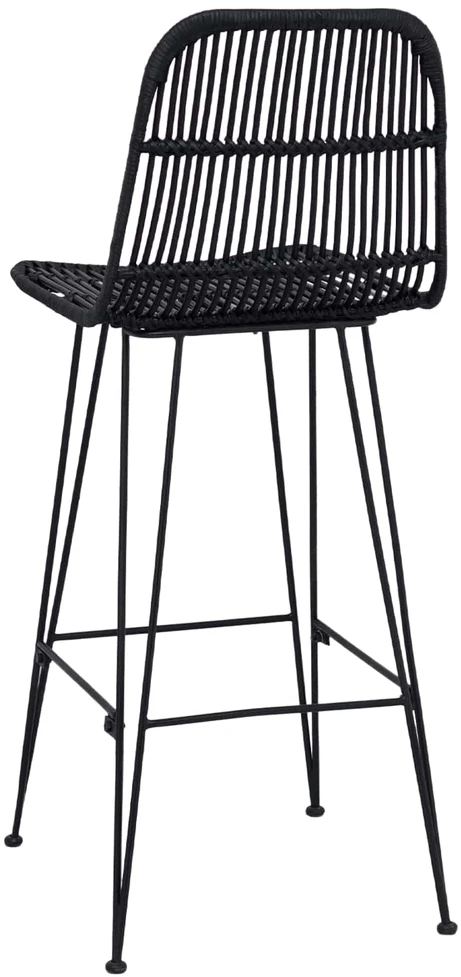 Baro taburetė 2 vnt. Juoda 44 x 55 x 109 cm Ratana ir Plienas