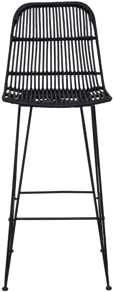 Baro taburetė 2 vnt. Juoda 44 x 55 x 109 cm Ratana ir Plienas