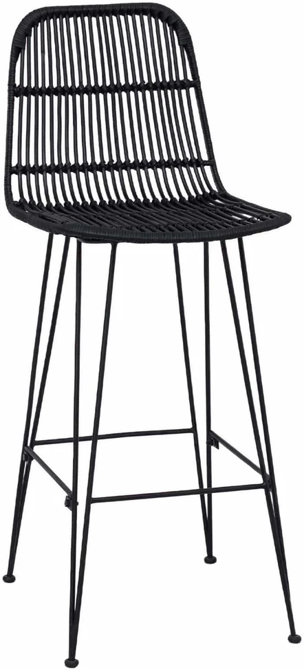 Baro taburetė 2 vnt. Juoda 44 x 55 x 109 cm Ratana ir Plienas