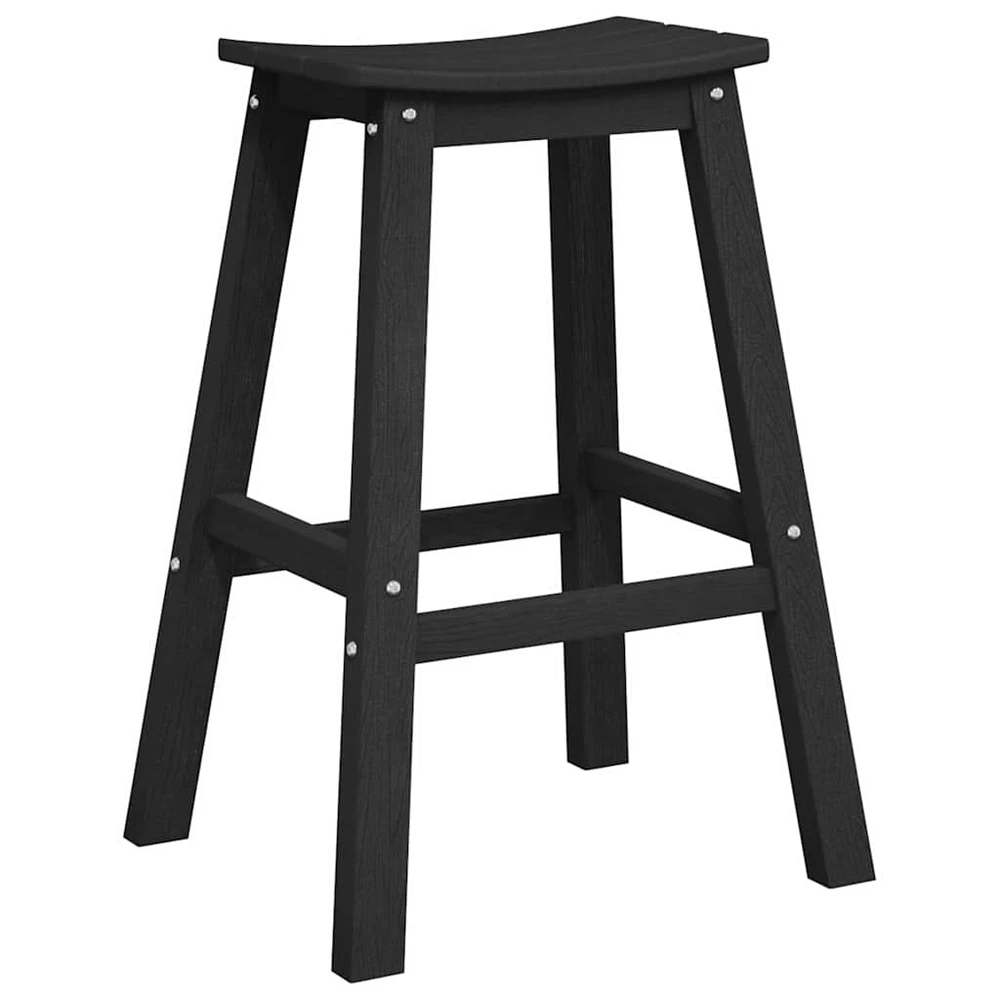 Baro taburetė 2 vnt. Juoda 52 x 43 x 73,5 cm HDPE