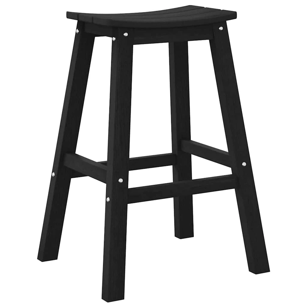 Baro taburetė 2 vnt. Juoda 52 x 43 x 73,5 cm HDPE