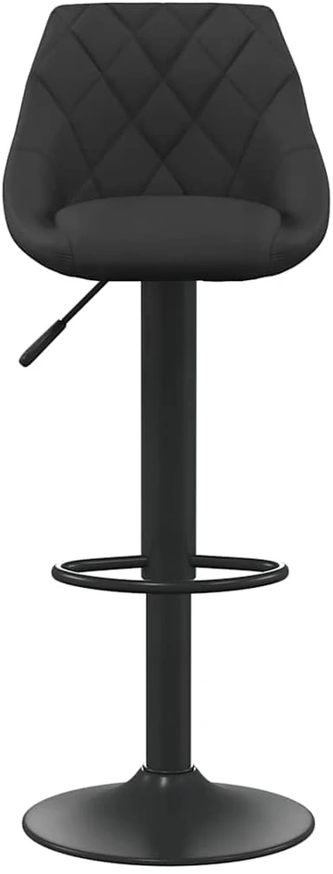 Baro taburetė, juodos spalvos, aksomas