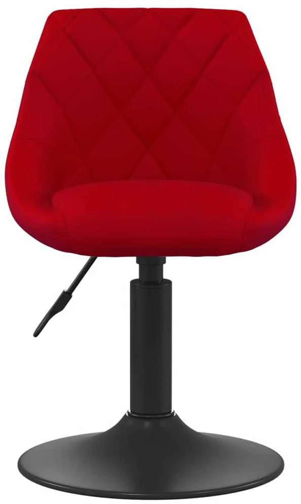 Baro taburetė, raudonojo vyno spalvos, aksomas