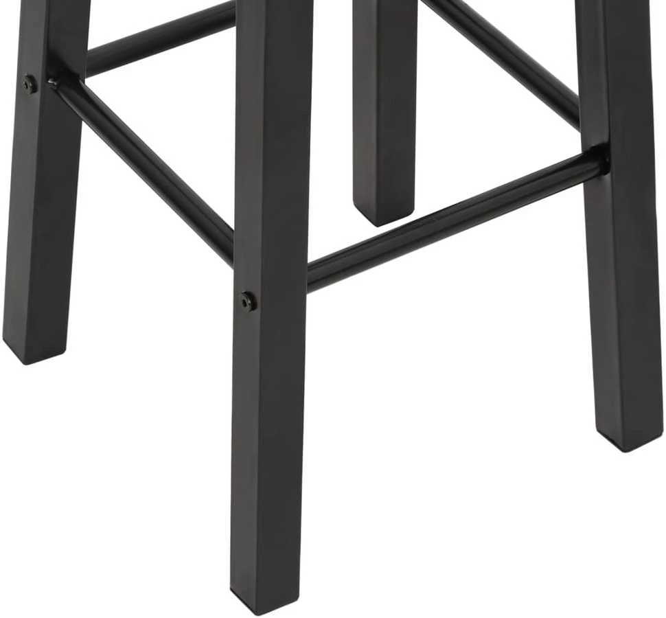 Baro taburetės, 2 vnt., juodos, MDF