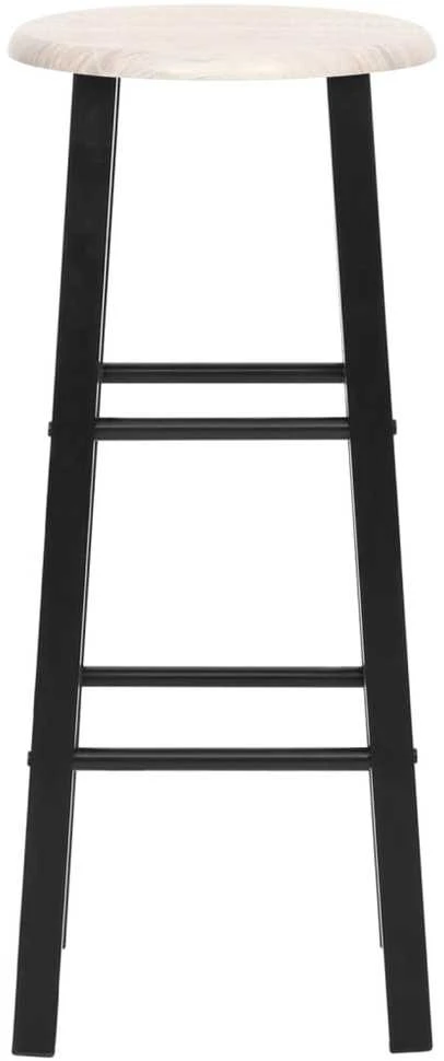 Baro taburetės, 2 vnt., juodos, MDF