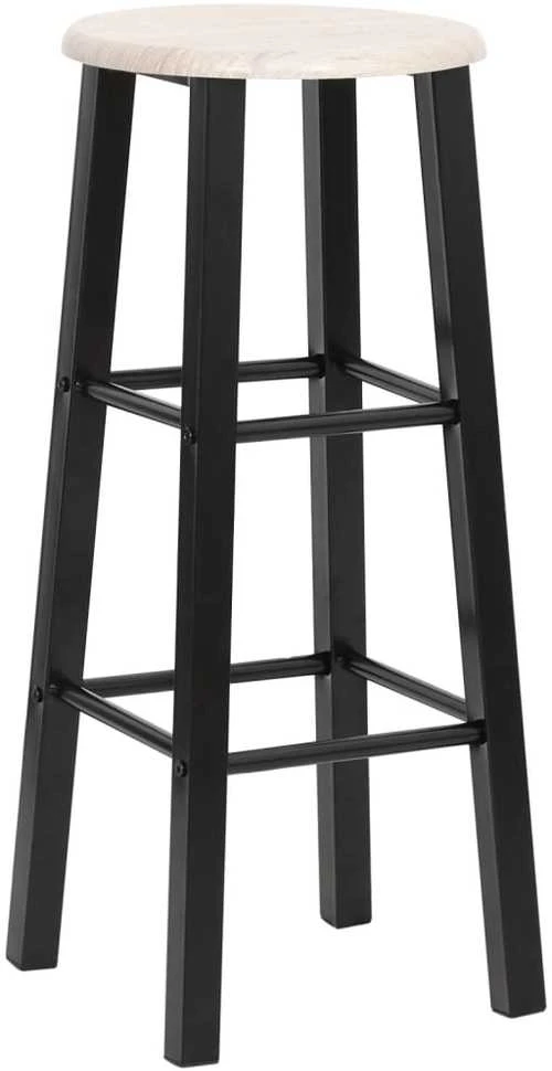 Baro taburetės, 2 vnt., juodos, MDF