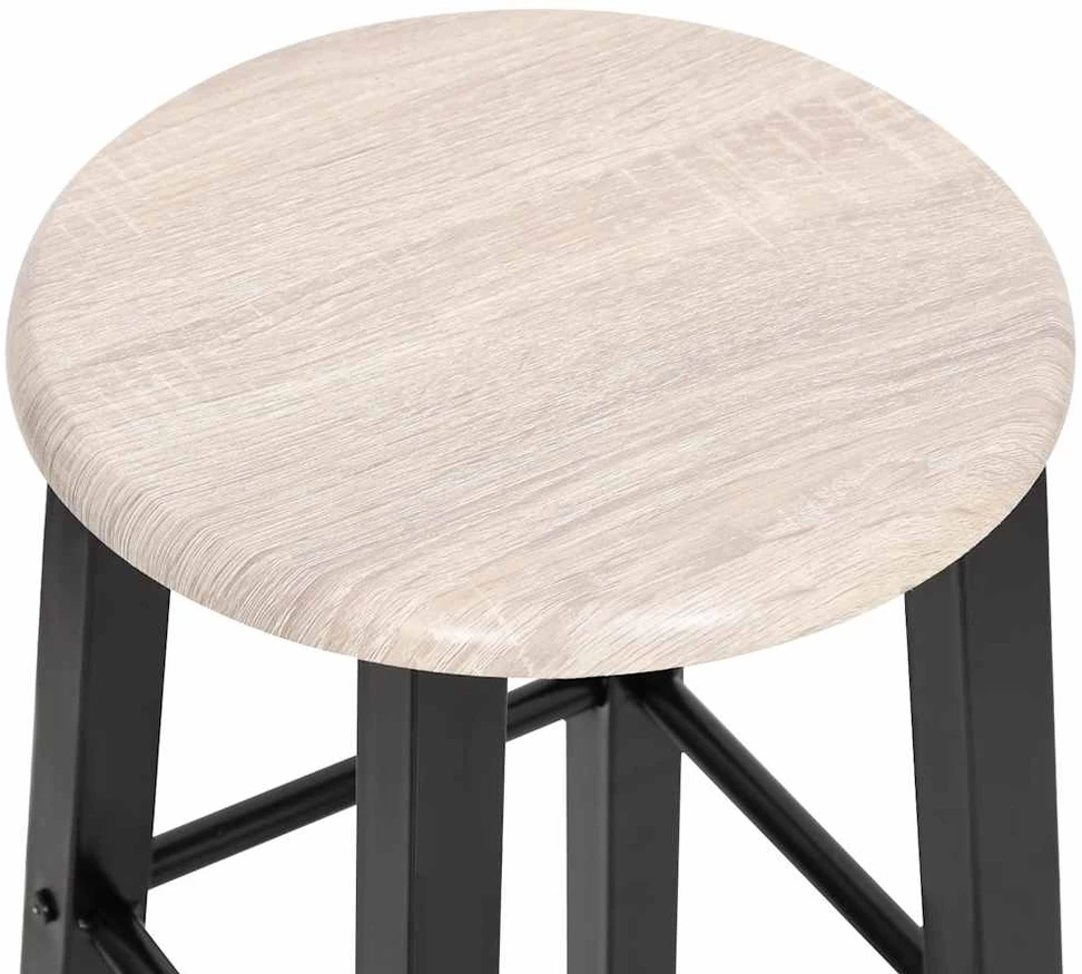 Baro taburetės, 2 vnt., juodos, MDF