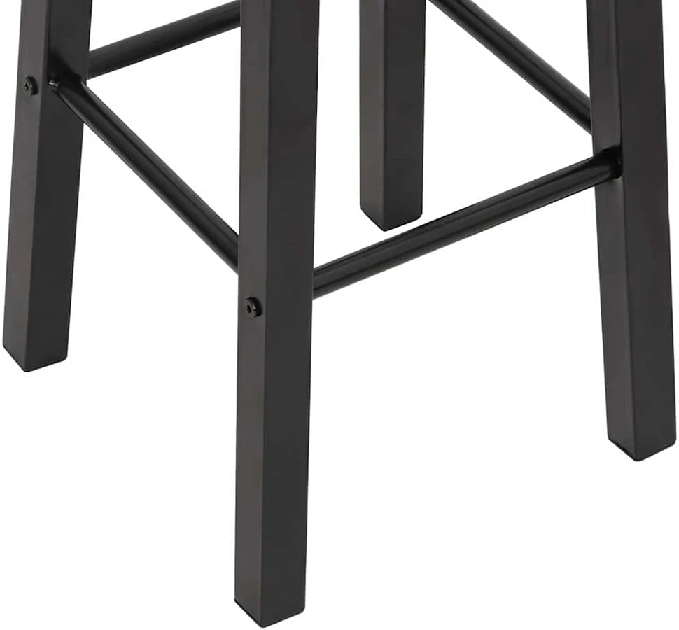 Baro taburetės, 2 vnt., juodos, MDF