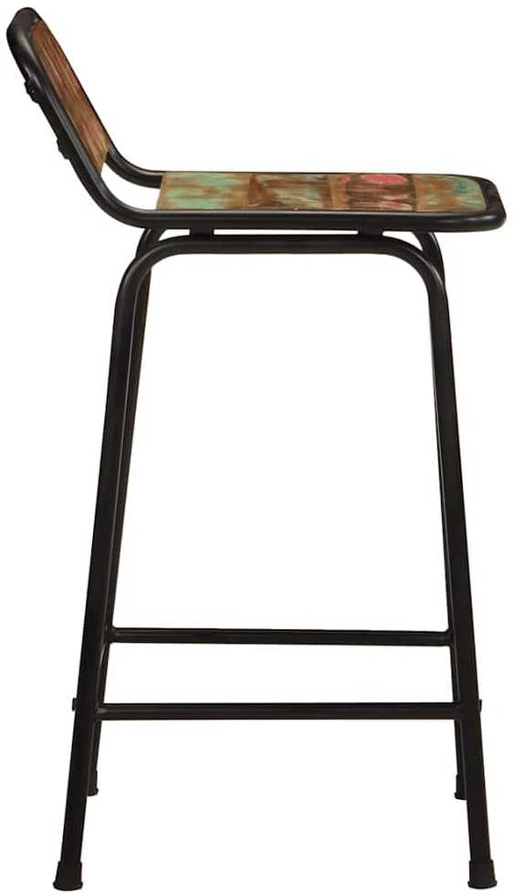 Baro taburetės, 2vnt., 46x35,5x80 cm, perdirbtos medienos