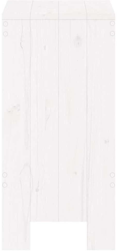 Baro taburetės, 2vnt., baltos, 40x36x75cm, pušies masyvas