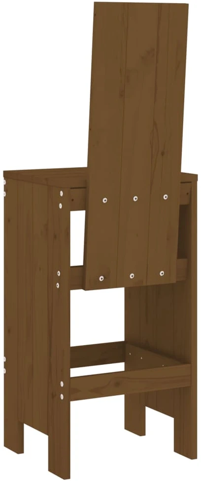 Baro taburetės, 2vnt., medaus rudos, 40x42x120cm, pušis