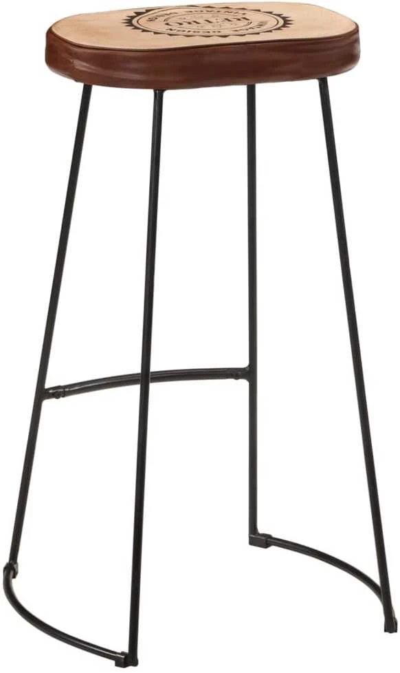 Baro taburetės, 2vnt., tamsiai rudos spalvos, 44x37,5x78cm