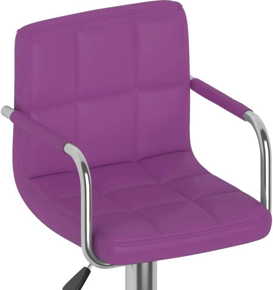 Baro taburetės, 2vnt., violetinės spalvos, dirbtinė oda