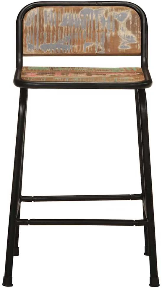 Baro taburetės, 4vnt., 46x35,5x70 cm, perdirbtos medienos