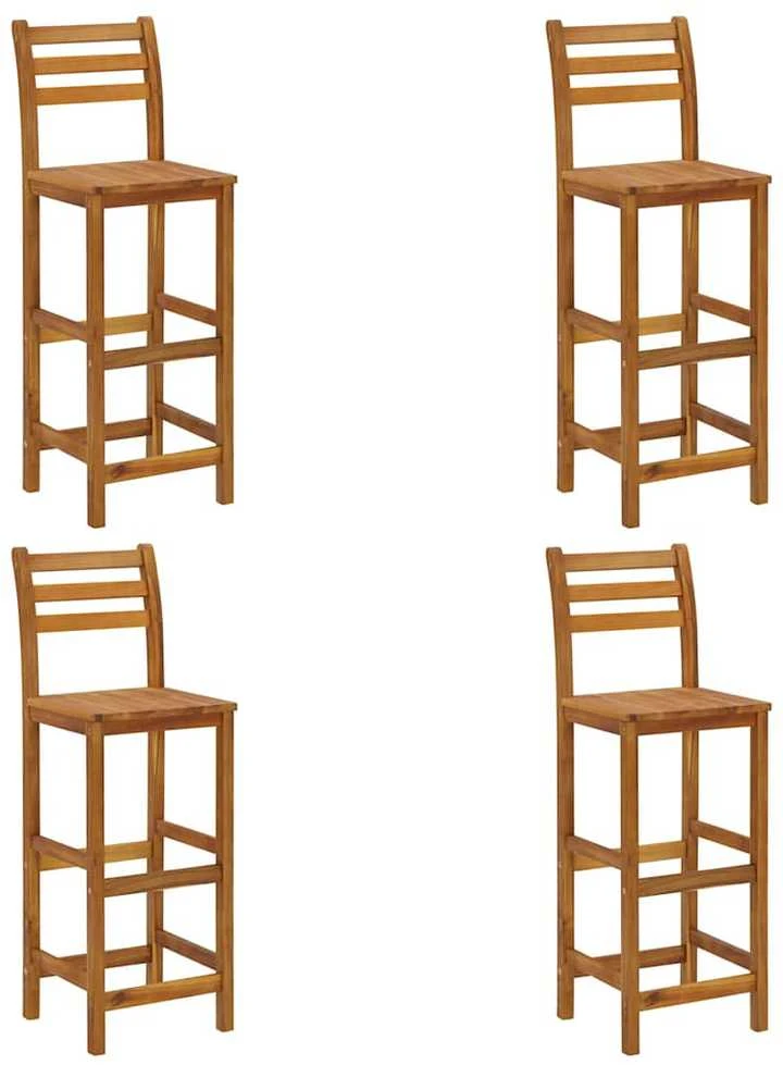 Baro taburetės, 4vnt., akacijos medienos masyvas