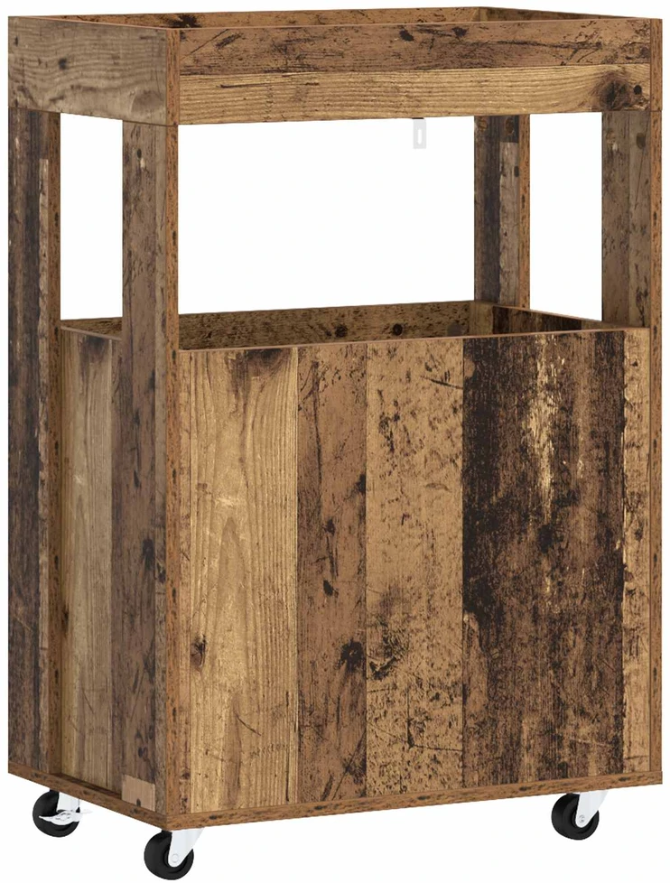 Baro vežimėlis Sendintos medienos 60 x 39,5 x 89 cm