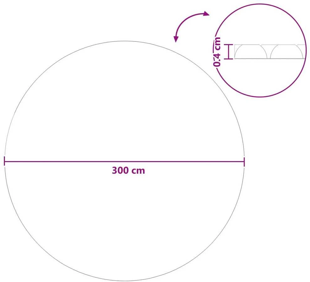Saulės baseino uždangalas itin storas Ø 300 cm 400 μm Apvali PE