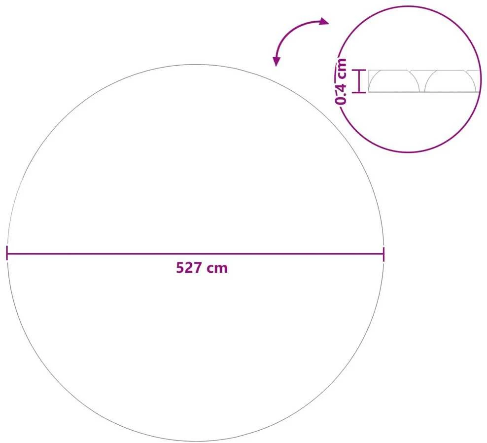 Saulės baseino uždangalas, itin storas Ø 527 cm 400 μm Apvali