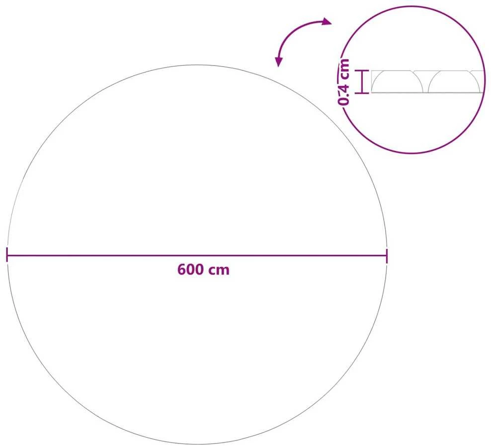 Saulės baseino uždangalas itin storas Ø 600 cm 400 μm Apvali PE