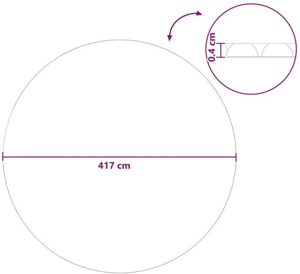 Saulės baseino uždanga labai sunki Ø 417 cm 400 μm Apvali PE