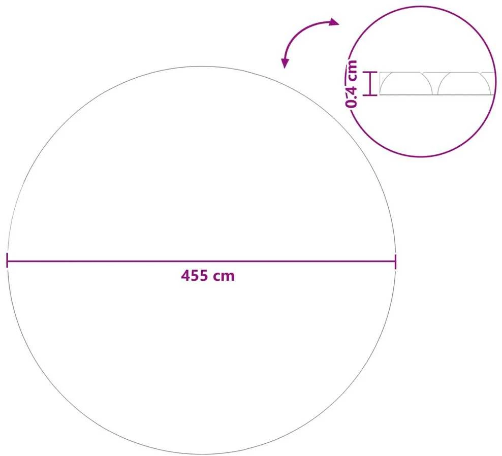 Saulės baseino uždanga labai sunki Ø 455 cm 400 μm Apvali PE