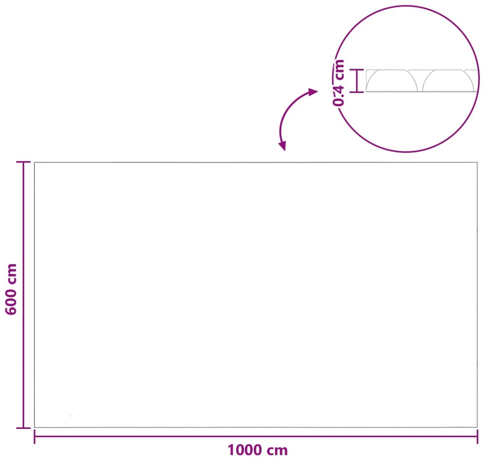 Solonginė baseino uždanga sunkios kokybės 1000 x 600 cm 200 μm