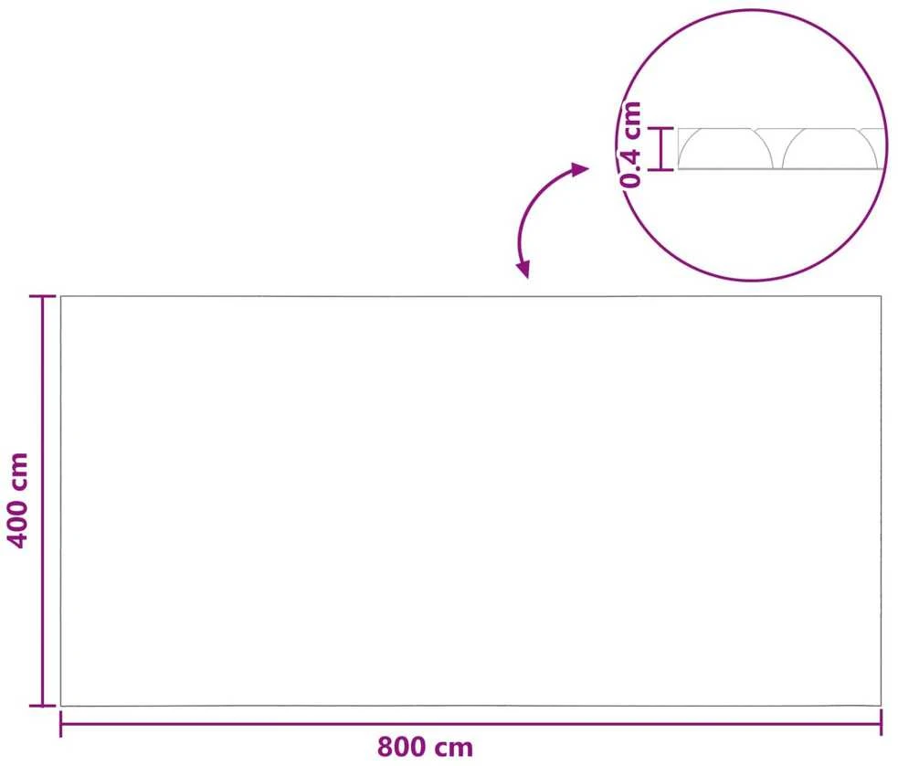 Saulės Baseino Uždanga 800 x 400 cm 110 μm Kvadrato PE Mėlyna