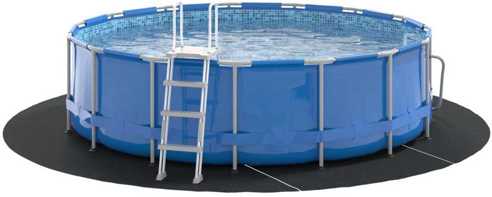 Baseino dugno plėvelė Ø 396 cm (2 mm) Apvali Juoda