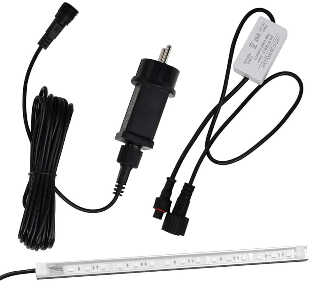 Baseino fontanas su įvairių spalvų LED, 50cm, akrilas