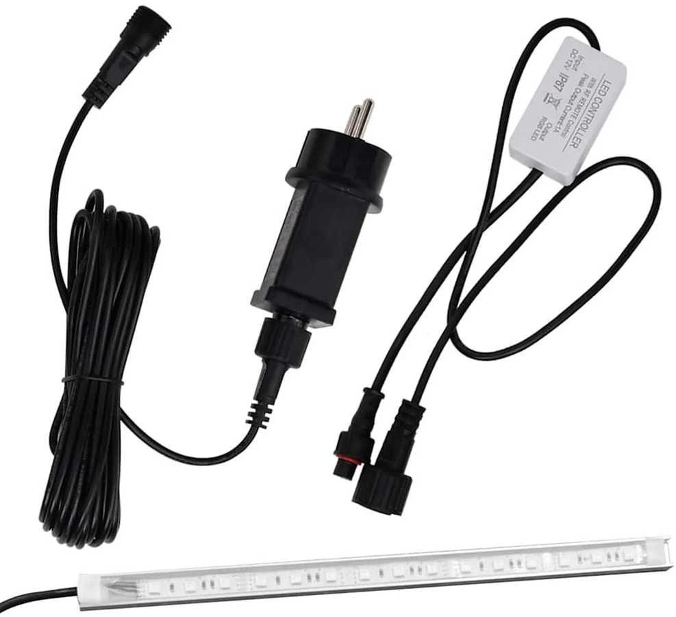 Baseino fontanas su įvairių spalvų LED, 51cm, akrilas