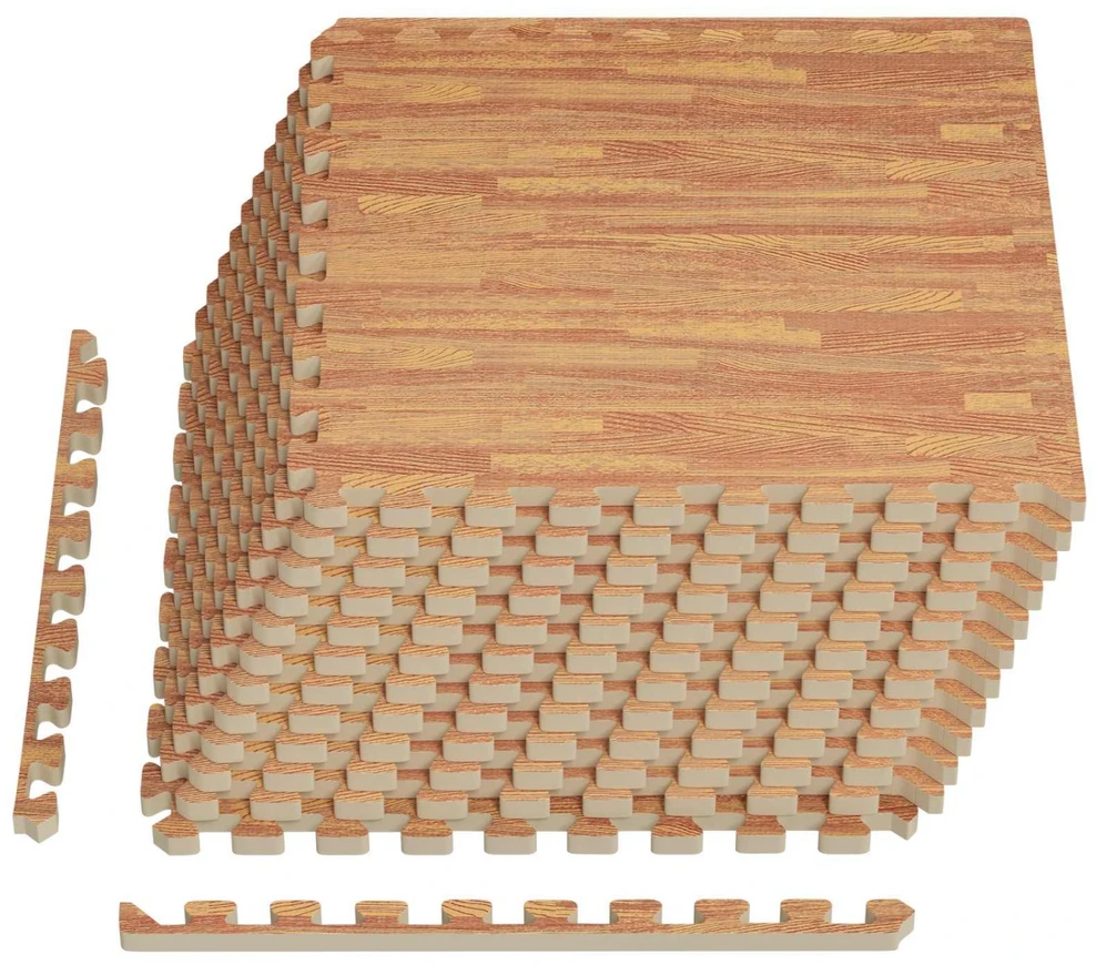 Baseino grindų kilimas 12 vnt. Medis 4,32 m² EVA puta