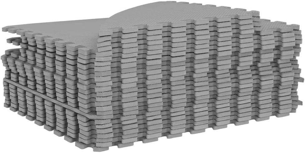 Baseino grindų kilimas 36 vnt. Ø 350 cm Apvali EVA puta Pilka