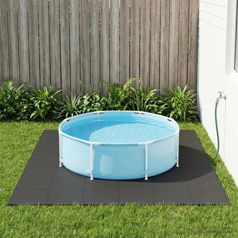Baseino grindų kilimas 50 vnt. Juoda 18 m² EVA puta
