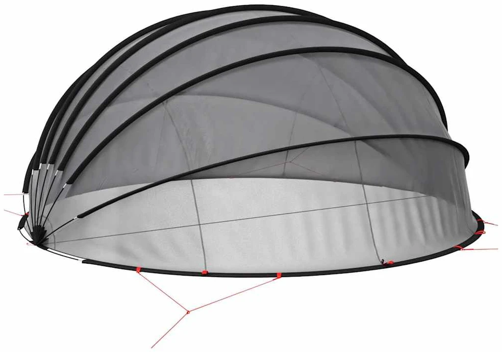 Baseino kupolas 592 x 590 x 275 cm 185T poliesteris su PU danga