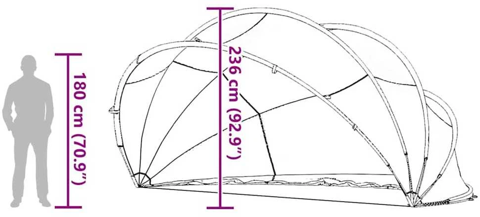 Baseino kupolas 500 x 500 x 236 cm 185T poliesteris su PU danga