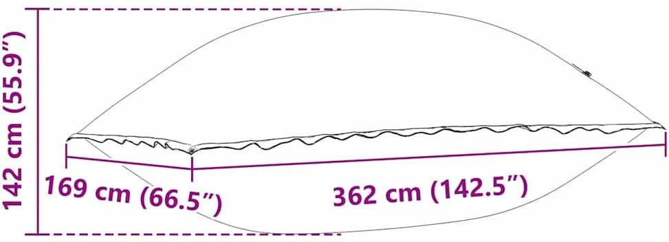 Žiemos baseino pagalvė Mėlyna 380 x 180 x 140 cm PVC