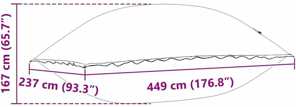 Žiemos baseino pagalvė Mėlyna 460 x 230 x 160 cm PVC