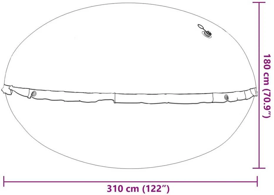 Žiemos baseino pagalvė Mėlyna Ø 310 x 180 cm PVC