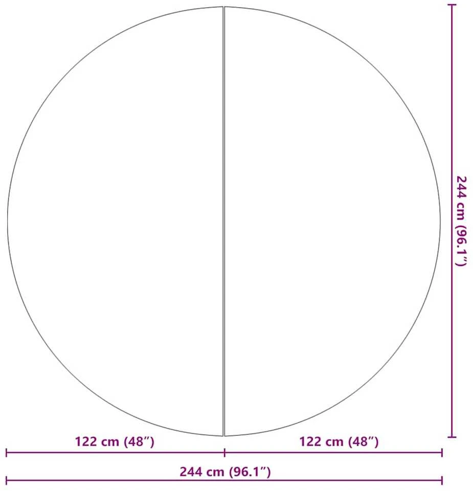 Baseino paklotas, pilkas, 244cm, poliesterio geotekstilė