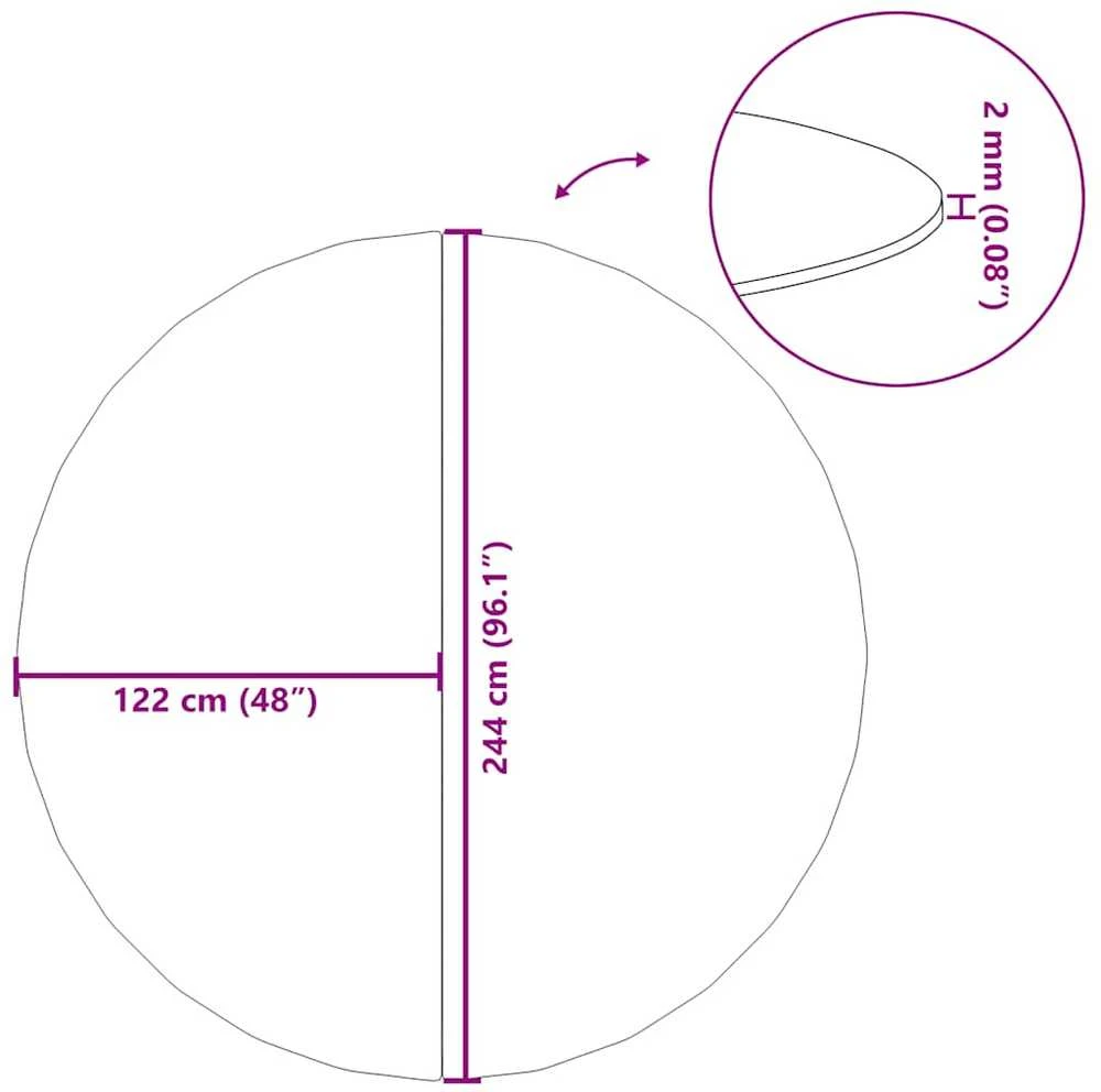 Baseino paklotas, pilkas, 244cm, poliesterio geotekstilė