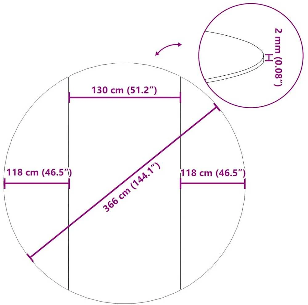 Baseino paklotas, pilkas, 366cm, poliesterio geotekstilė