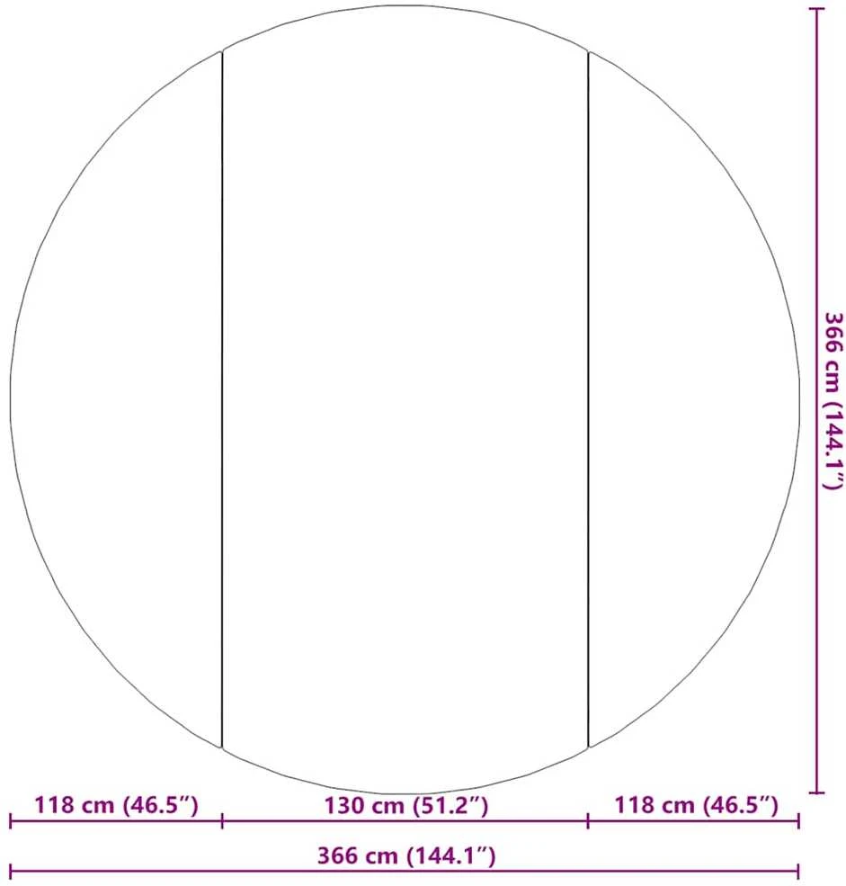 Baseino paklotas, pilkas, 366cm, poliesterio geotekstilė