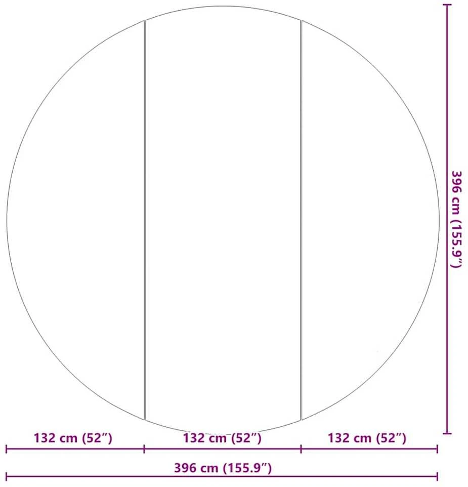 Baseino paklotas, pilkas, 396cm, poliesterio geotekstilė