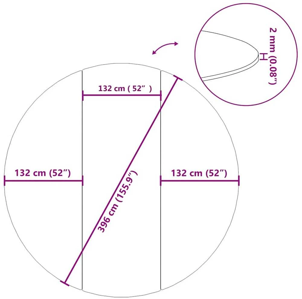 Baseino paklotas, pilkas, 396cm, poliesterio geotekstilė